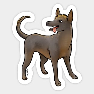 Dog - Xoloitzcuintli - Hairless Brown Sticker